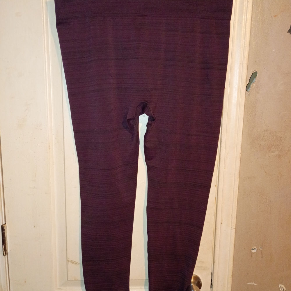 Purple Textured Leggings